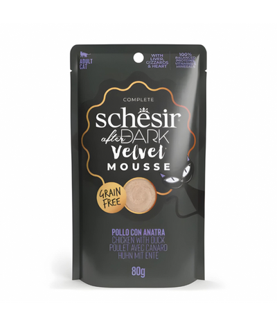 Schesir After Dark Velvet Mousse For Cat - Chicken With Duck 80g 