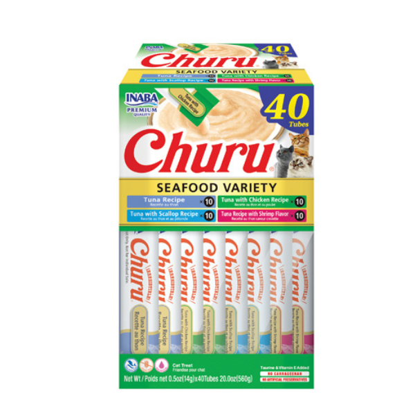Inaba Churu Tuna & Seafood Variety Box 40PCS - 560g