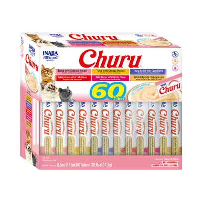 Inaba Churu Tuna Seafood Variety 60PCS/PK
