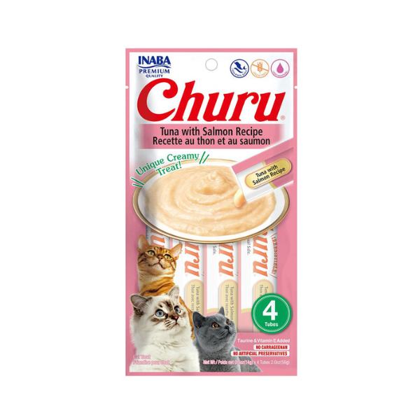 Inaba Churu Tuna with Salmon Recipe 4PCS/PK - 56g