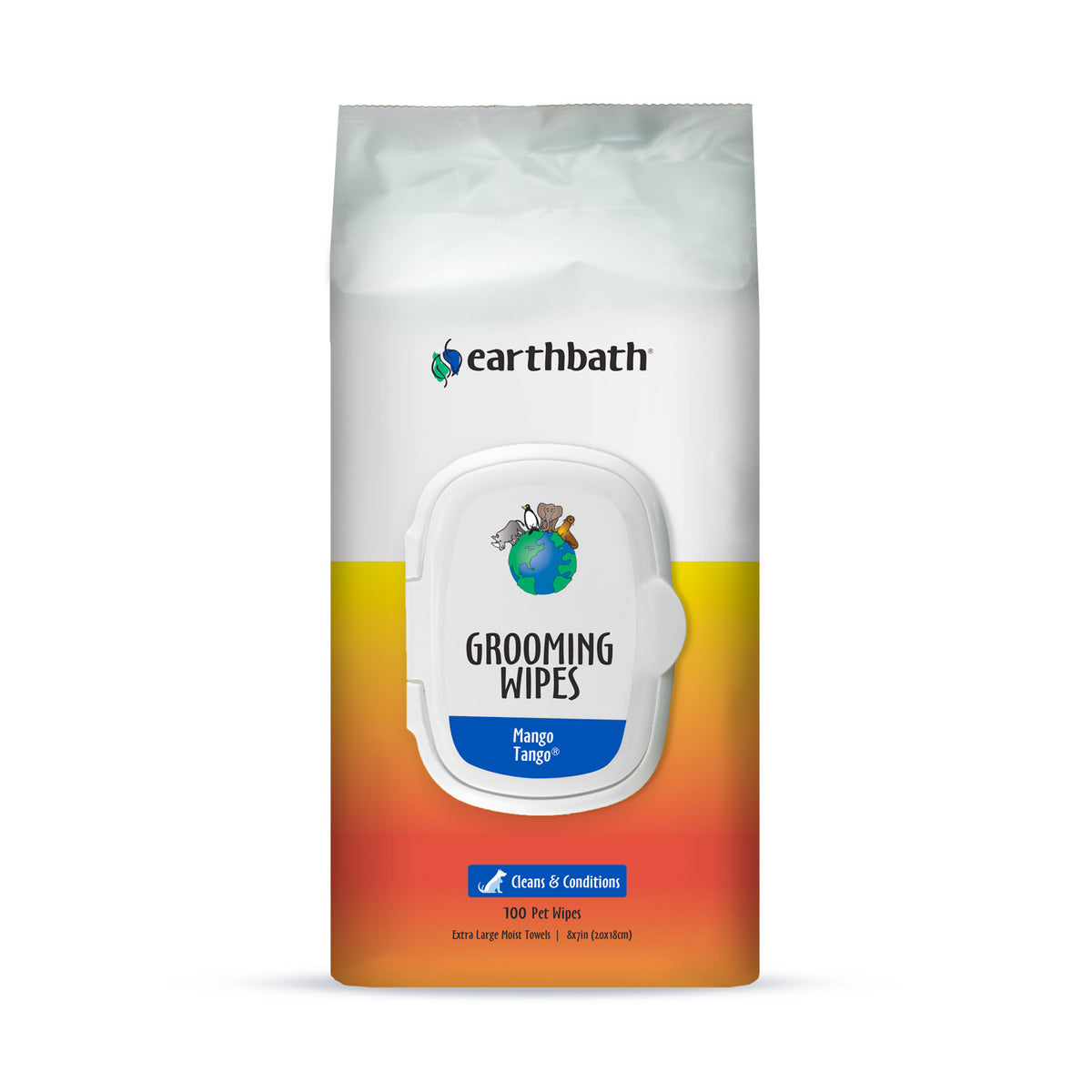 Earthbath Grooming Wipes, Mango Tango, 100 ct