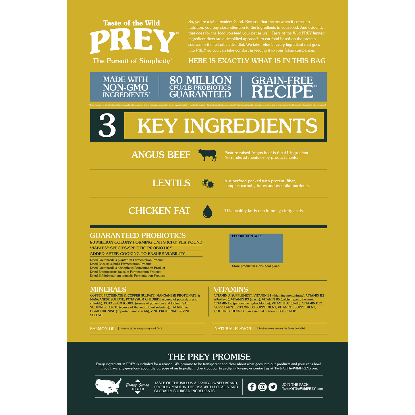 Taste Of Wild Prey Angus Beef Formula for Cat with Limited Ingredients