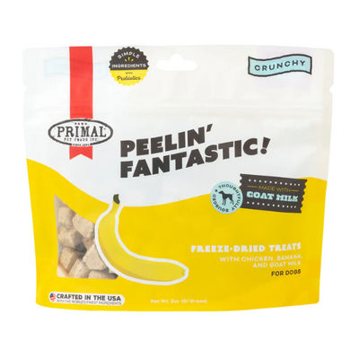 Primal Peelin Fantastic Chicken & Banana with Goat Milk Freeze-Dried Treat 2 oz - PetCentral UAE