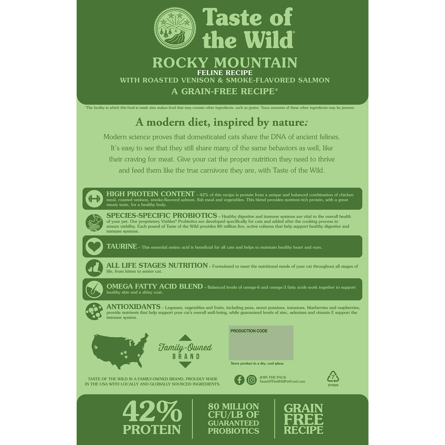 Taste Of Wild Rocky Mountain Feline Recipe with Roasted Venison & Smoked Salmon