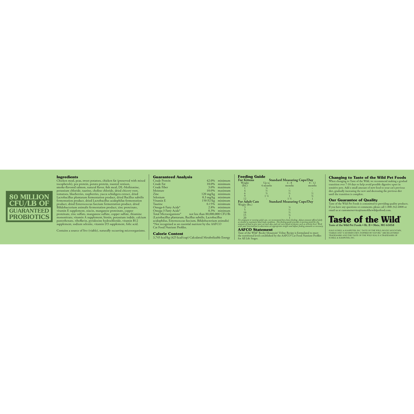 Taste Of Wild Rocky Mountain Feline Recipe with Roasted Venison & Smoked Salmon