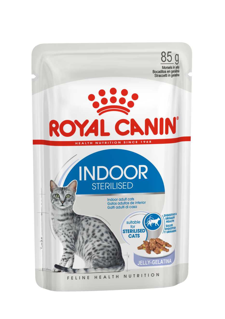Royal Canin Indoor Cat Jelly Wet Food 12x85g Pouches available at PetCentral UAE