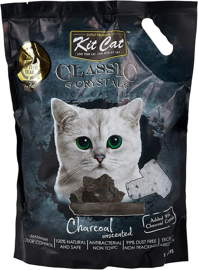 Kit Cat Classic Crystal Cat Litter ? Charcoal  (5 Litres)