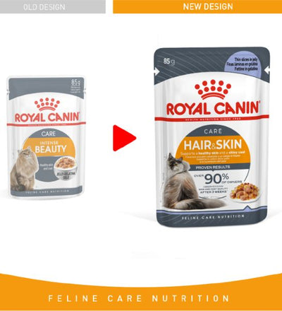 Royal Canin Feline Care Nutrition Hair & Skin Jelly (INTENSE BEAUTY) (Cat Wet Food - Pouches)