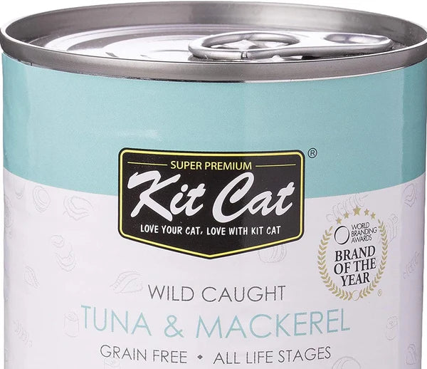 Kit Cat Wild Caught Tuna with Mackerel Canned Cat Food 400g