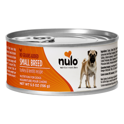Nulo Small Breed Dog Grain-Free Turkey & Lentils 156g Can